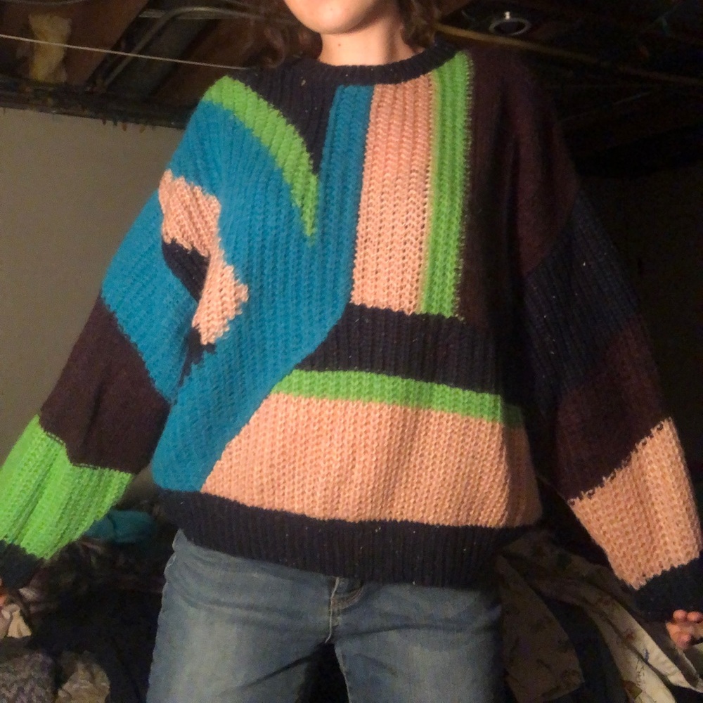 Color blocked sweater